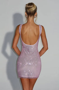 SANDRA EMBELLISHED MINI DRESS