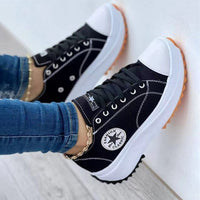 Imani – Platform Canvas Sneakers with Structured Sole
