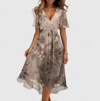 Madison | Elegant Short Dress Light Brown