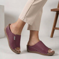 Madison | Womens Orthopedic Slip-On Wedge Comfort Slippers Purple