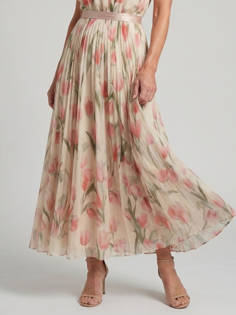 Blair – Halter Neck Floral Midi Dress