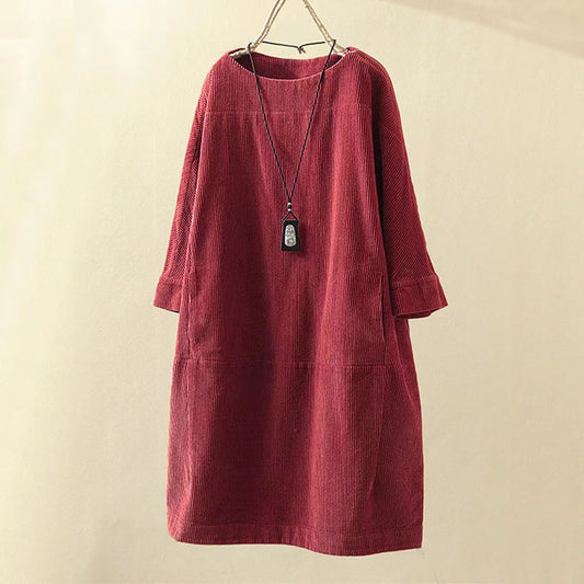 Amalia - Vintage Tunic Dress – Red