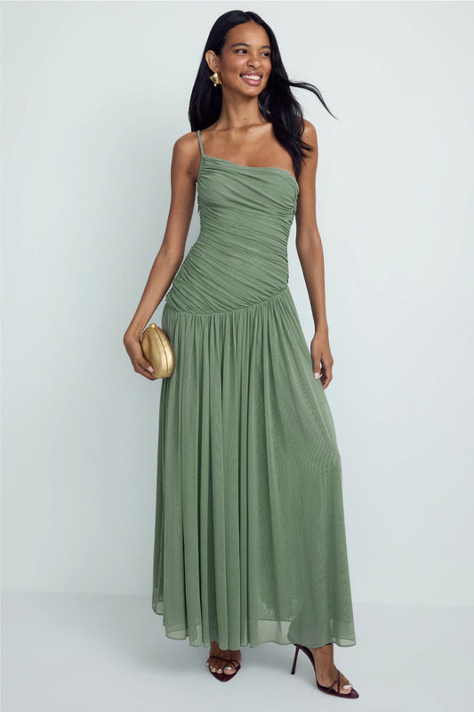 Monroe Asymmetric Jersey Gown