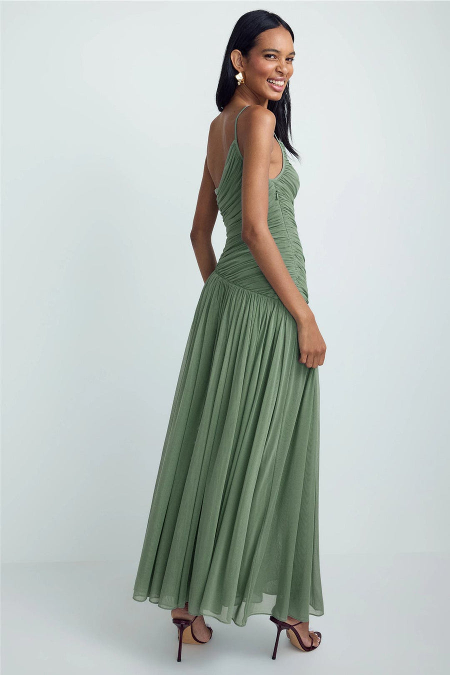 Monroe Asymmetric Jersey Gown