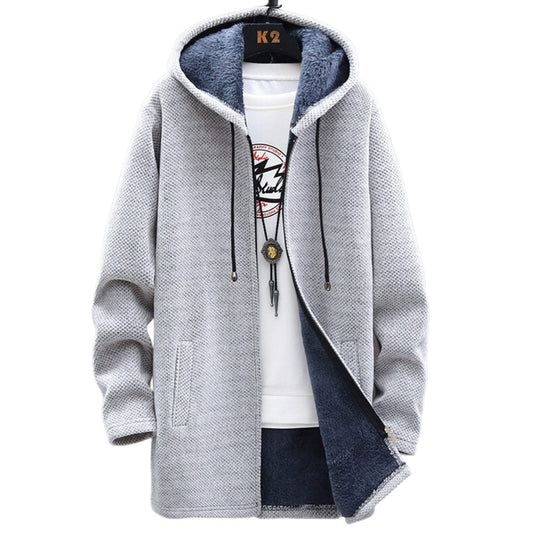 Rosie | Longline Zip Hoodie Light Grey