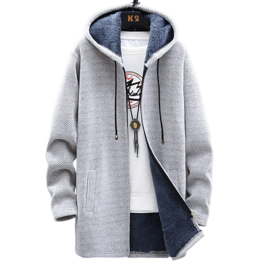 Rosie | Longline Zip Hoodie Light Grey