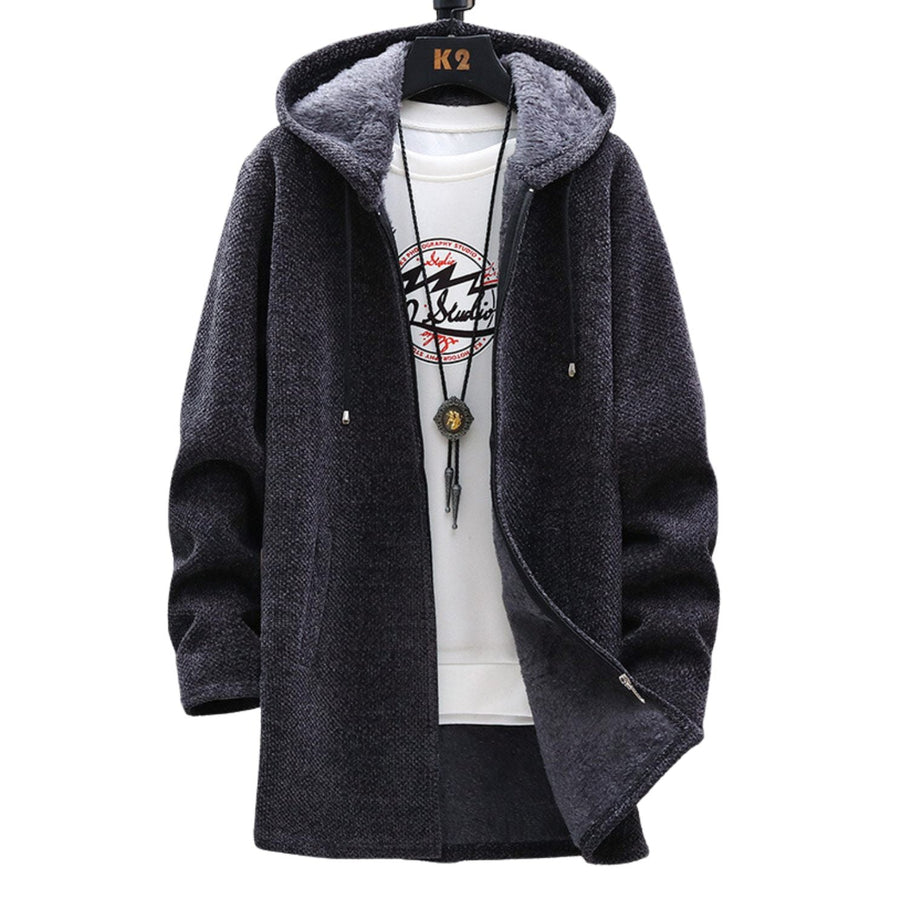 Rosie | Longline Zip Hoodie Dark Grey