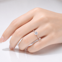 ROUND ZIRCONIA ROSE GOLD PAVÉ RING