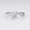 ROUND ZIRCONIA SILVER INFINITY RING