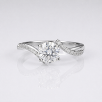 ROUND ZIRCONIA SILVER INFINITY RING