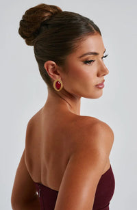 JAMY TEXTURED ELLIPSE EARRINGS