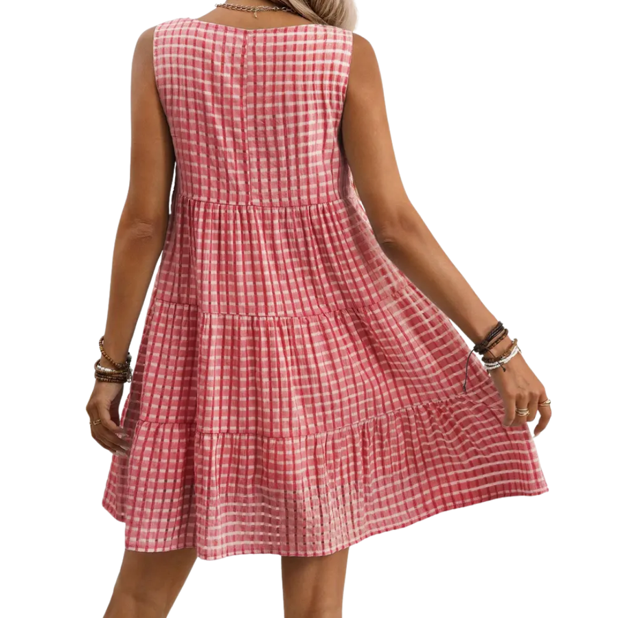 Tyla - Breezy Plaid Sleeveless Dress