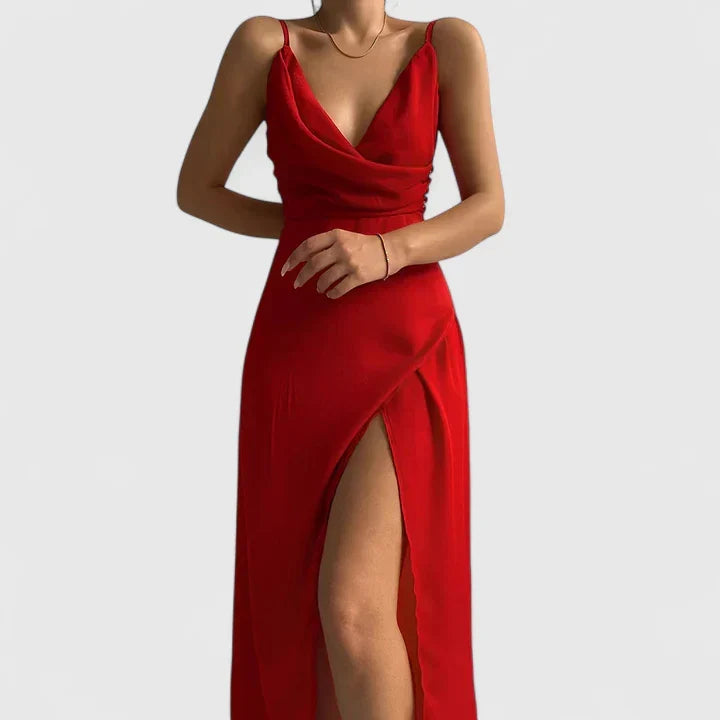 Thaliora | Elegant Dress Red