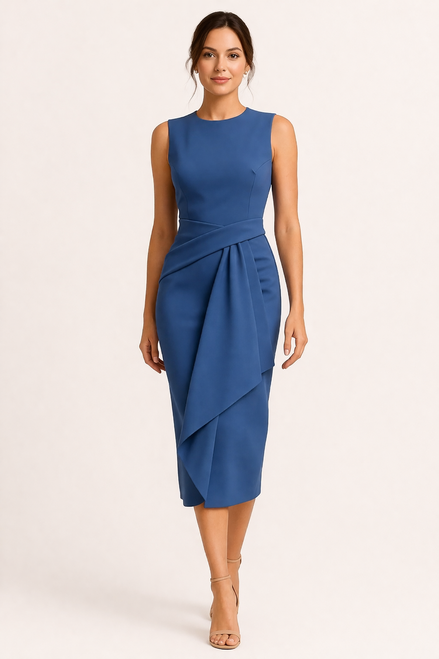 Lirena Sleeveless Midi Office Dress