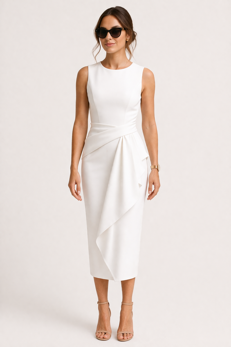 Lirena Sleeveless Midi Office Dress