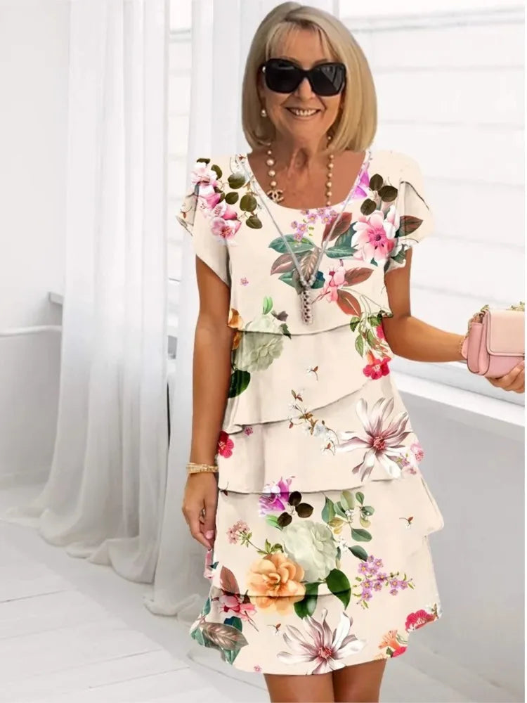 Kenza - Elegant Comfort Ruffle Dress