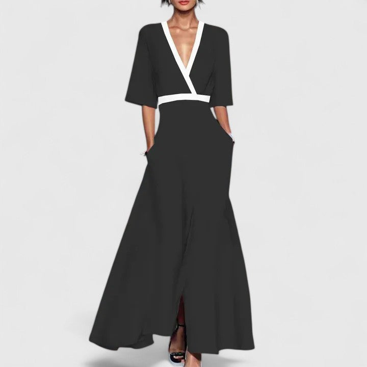 Aimee | Elegant Maxi Dress Black