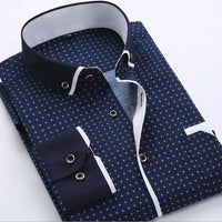 Jayson | Modern Long-Sleeve Shirt Navy Blue