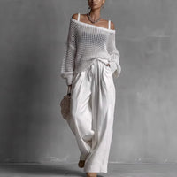 Claire - Elegant Off-Shoulder Trouser Set
