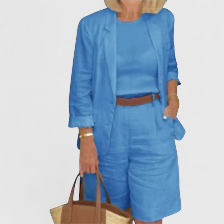 Railey | Elegant Suit 2-Piece Set Blue