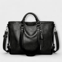 Olivia - Large Leather Bag Black