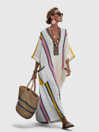 Kyvanna | Elegant Maxi Dress White Pink
