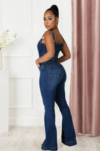 Oriana - Wide-Leg Denim Jumpsuit
