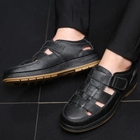 Callum - Leather Closed-Toe Sandals