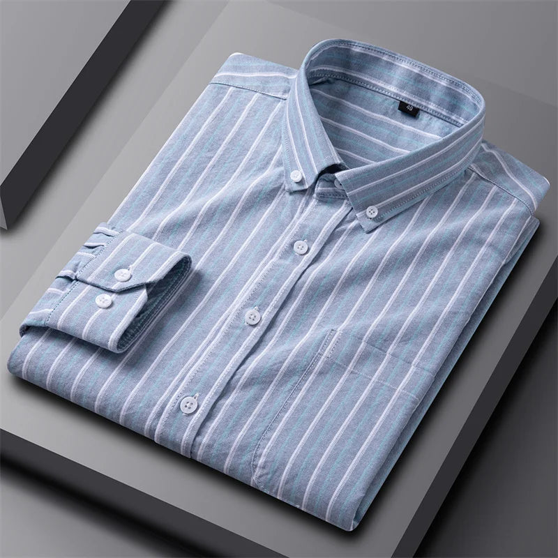 Adrian | Classic Oxford Button-Up Blue/White