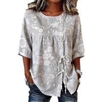 Nell - Elegant Floral Embroidered Blouse