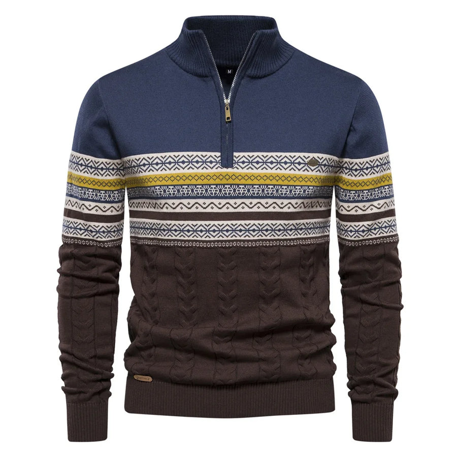Alistair | Classic Warm Elegance Pullover Dark Blue