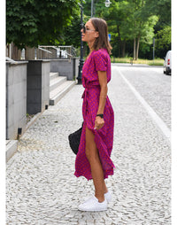 Beatrice - Stylish V-Neck Floral Dress