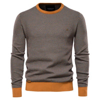 Paul - Men's Sweater with Checked Pattern