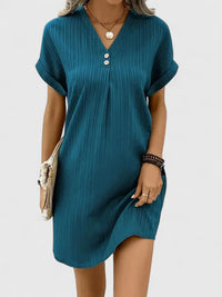 Deborah | Comfortable Dress Ocean Green