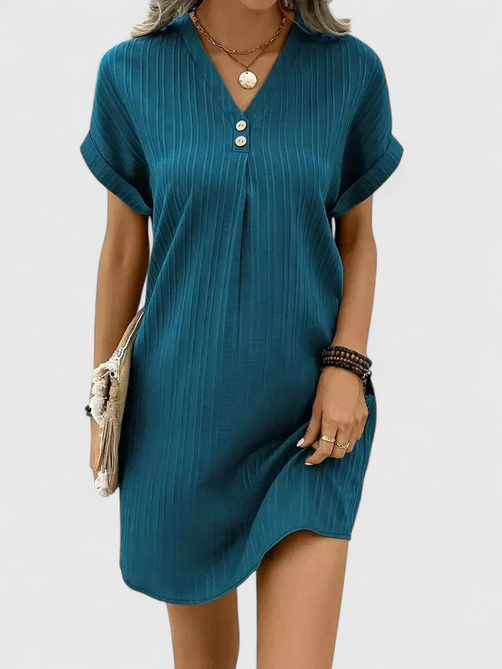 Deborah | Comfortable Dress Ocean Green