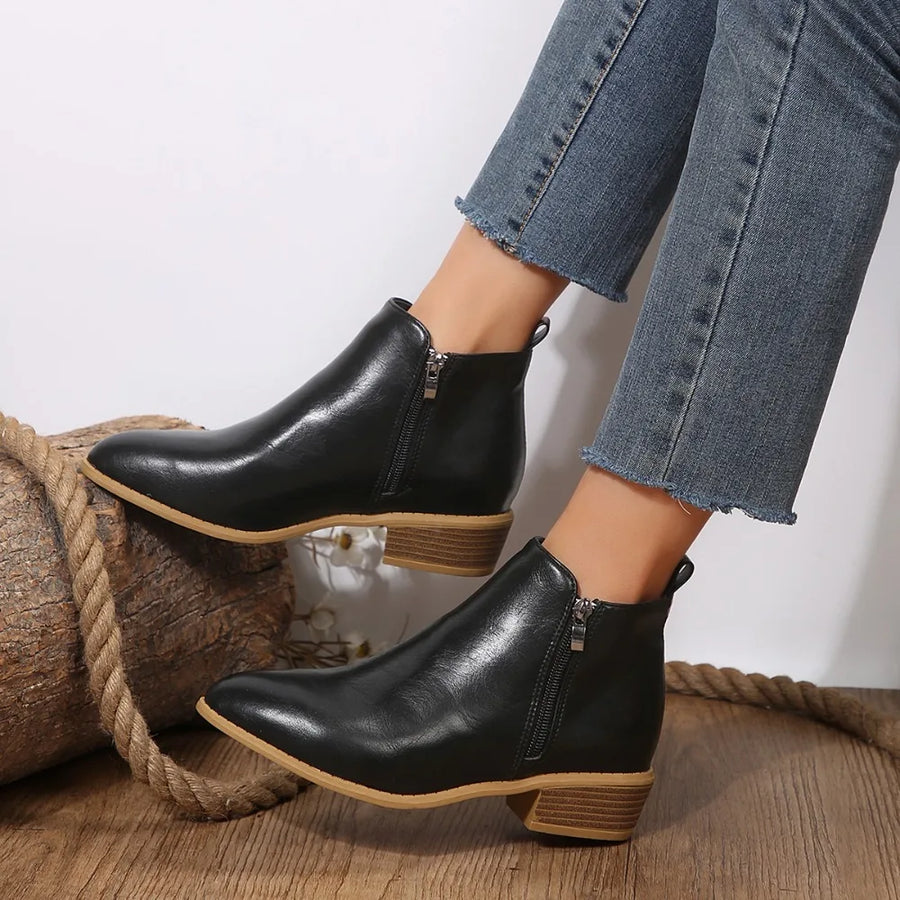 Mey | Orthopedic Comfort Ankle Boots Black