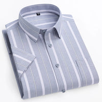 Zack | Short-Sleeve Cotton Shirt Gray