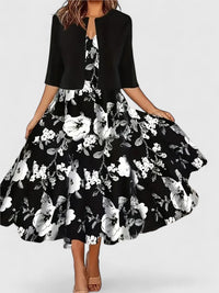 Chantal | Elegant Midi Dress Black