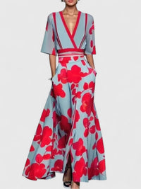 Aimee | Elegant Maxi Dress Red