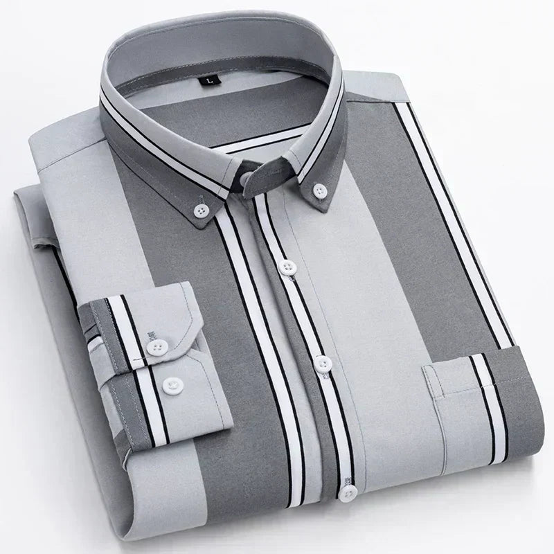 Simon | Stylish Cotton Shirt Light Gray