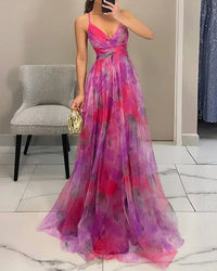 Fiora - Floral Chiffon Maxi Dress