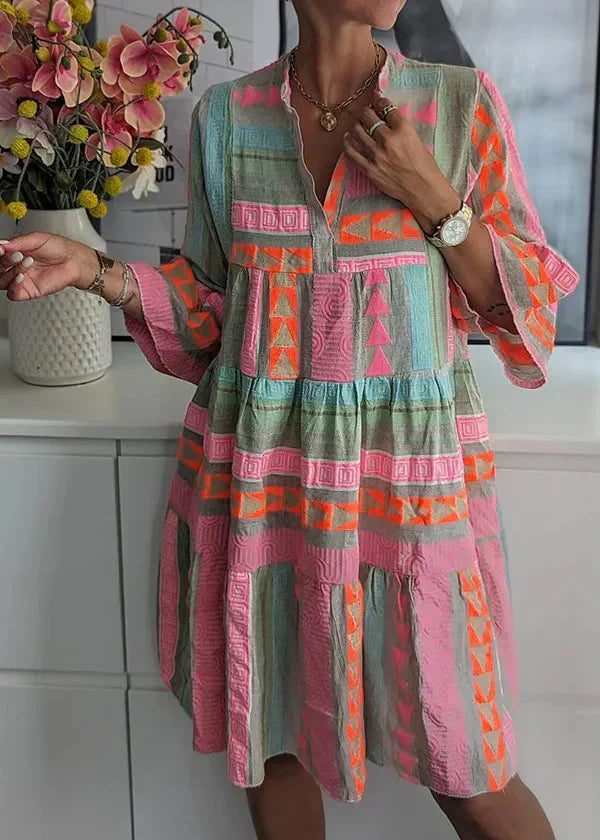 Lumi - Layered Summer Dress with V-Neck