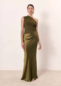 Charlotte - Maxi Dress with a Guilt in Satin