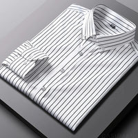 Jermaine | Relaxed Striped Cotton Shirt White