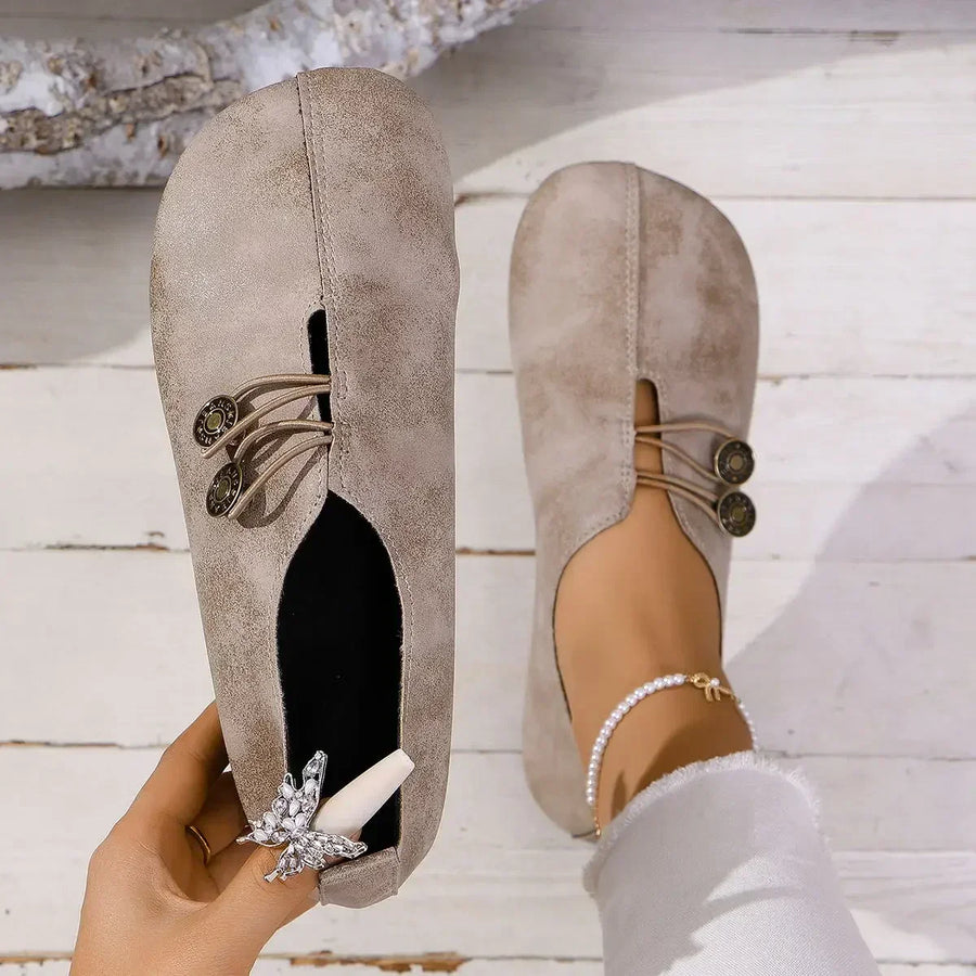 Jaimy | Soft Suede Women's Loafers Beige