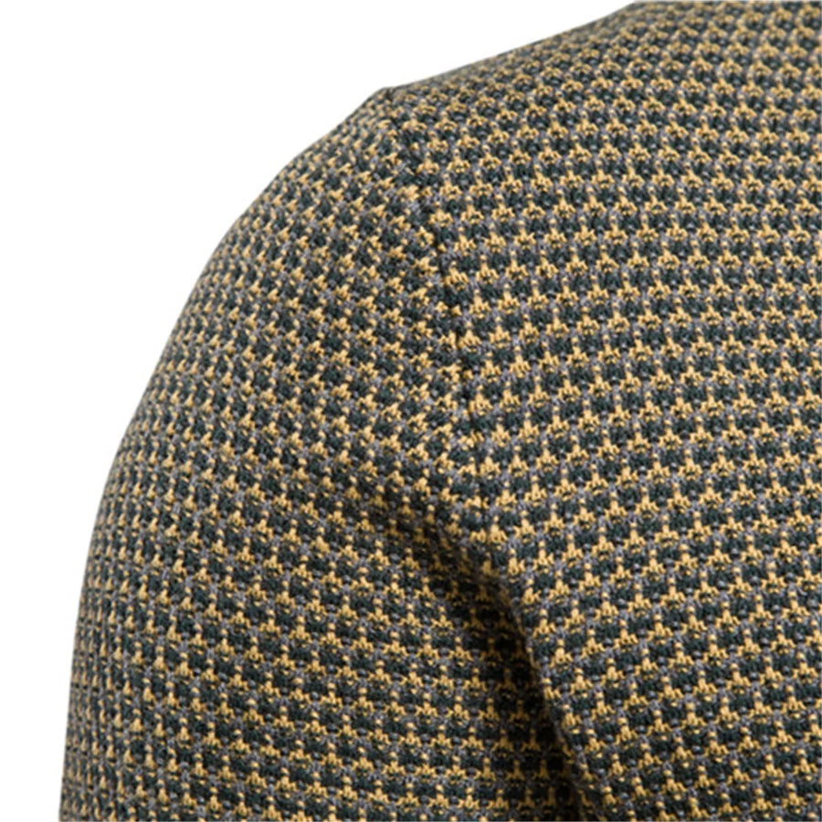 Paul - Men's Sweater with Checked Pattern