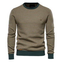 Paul - Men's Sweater with Checked Pattern