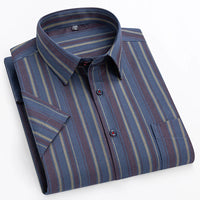 Zack | Short-Sleeve Cotton Shirt Navy blue