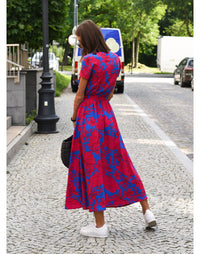 Beatrice - Stylish V-Neck Floral Dress