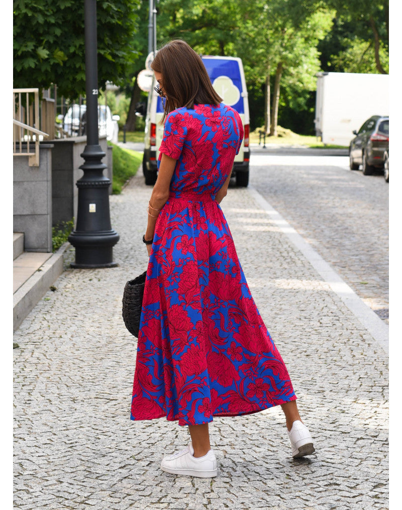 Beatrice - Stylish V-Neck Floral Dress